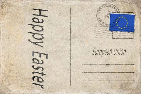 European Union Easter Background Stock Illustration