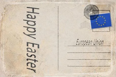 European Union Easter Background Stock Illustration