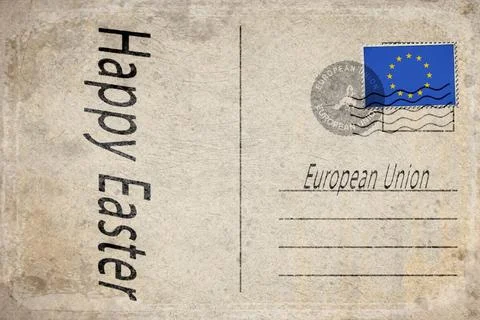 European Union Easter Background Stock Illustration