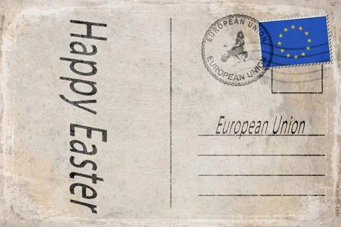 European Union Easter Background Stock Illustration