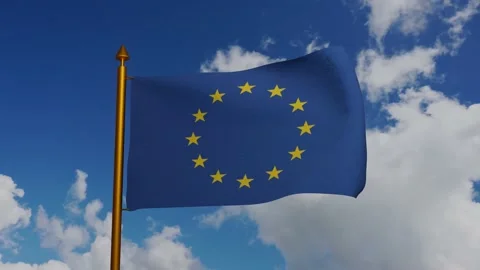 European Union flag 3D Render Vidéo 194798117
