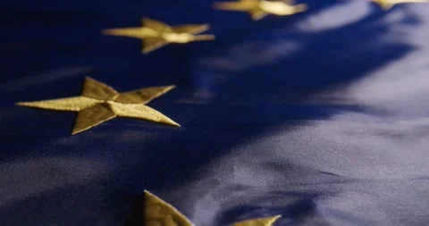 European Union flag close-up 스톡 동영상 333074872