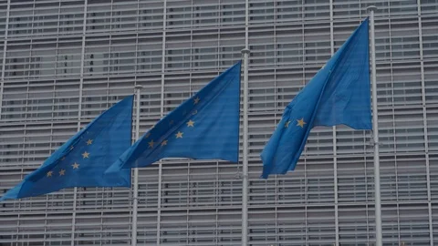 European Union flag Video stock 88412366