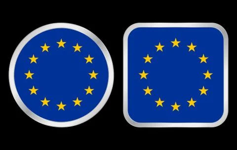 European union flag icon Stock Illustration