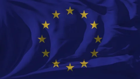 European Union Flag Loop Stock Footage 295747257