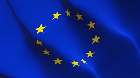 European Union flag loop waving on wind. Stock Footage 119202977
