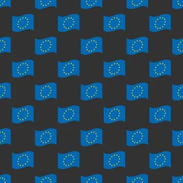 European Union flag seamless pattern Stock Illustration