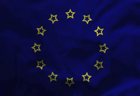 European union flag with texture on background イラスト素材