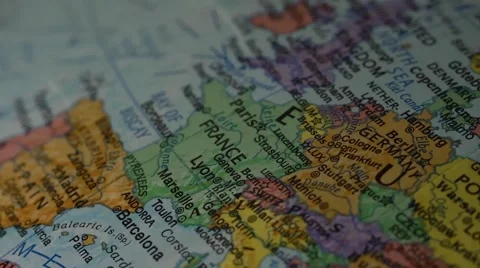 European Union - Globe Map Element for Documentary, News and Travel Video stock 49001754