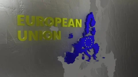 European Union Map Stock Footage 279741316