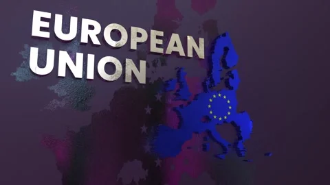 European Union Map Stock Footage 279742617