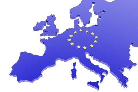European union map Stock Illustration