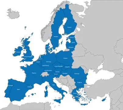 European Union map Stock Illustration