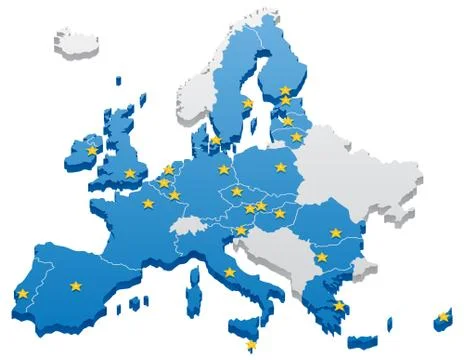 European Union Map Stock Illustration