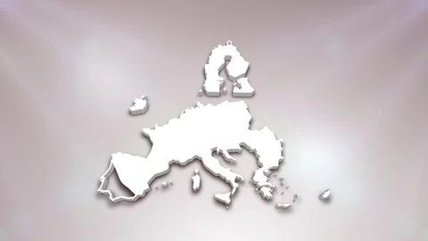European Union Map Intro Stock Footage 241984475