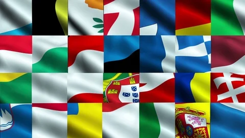 European union motion flags Vidéo 102492516