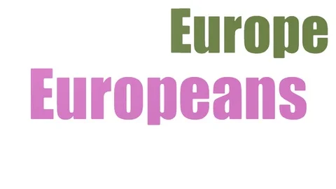 Europeans Animated Wordcloud On White Background Stock Footage 103559591