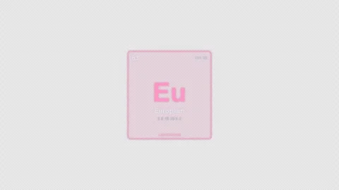 Europium Eu Periodic Table Element Tile Labeled Animation Video Overlay Alpha 4K 動画素材 339367940