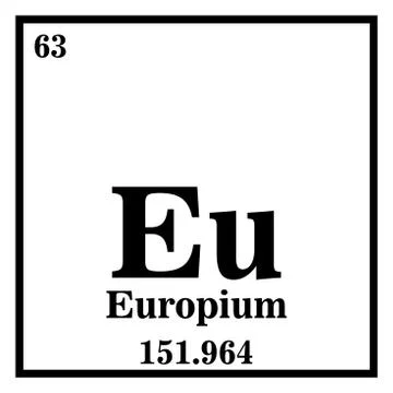 Europium Periodic Table of the Elements Vector illustration eps 10 스톡 일러스트