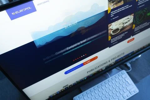 The Europol web site Stock Photos