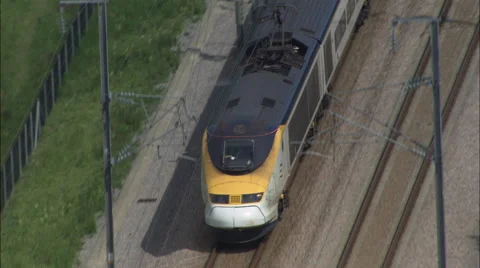 A Eurostar And Channel Tunnel Stock Footage