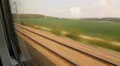 Eurostar. Green field and trees. HD Footage