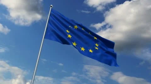 Eurounion flag Stock Footage 11497837