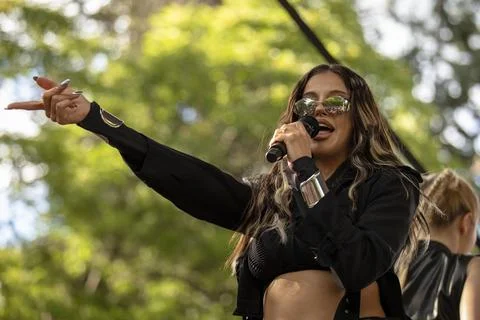 Eurovision winner DARA performs live at Sofia Pride Stock Photos
