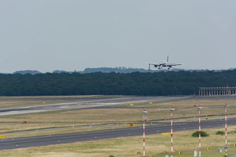 Eurowing plane lands Stock Photos