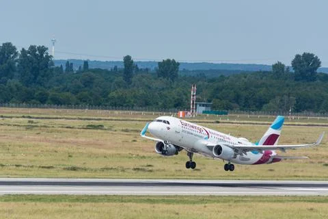 Eurowing plane takes off Stock Photos