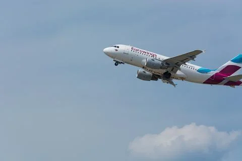 Eurowing plane takes off Stock Photos