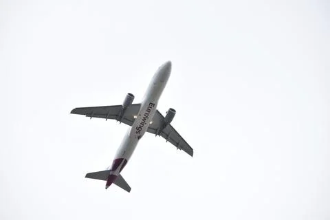 Eurowings Airplane Taking Off Stock Photos