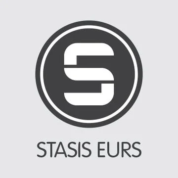 EURS - Stasis Eurs. The Icon of Coin or Market Emblem. Stock Illustration