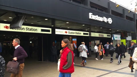 Euston train station. Stock Footage 187082454