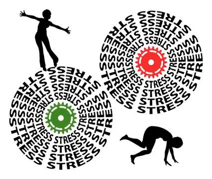 Eustress versus Distress Stock Illustration