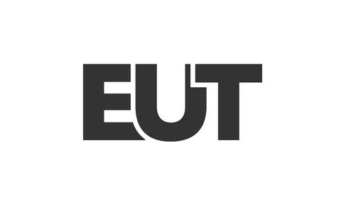 EUT logo design template with strong and modern bold text. Initial based ve.. Stock Illustration