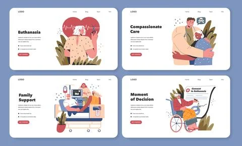 Euthanasia. Flat Vector Illustration Stock Illustration