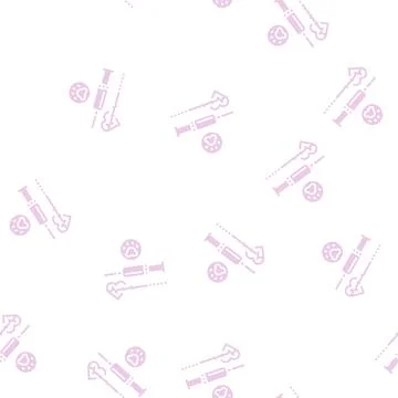 Euthanasia pet glyph seamless pattern Stock Illustration