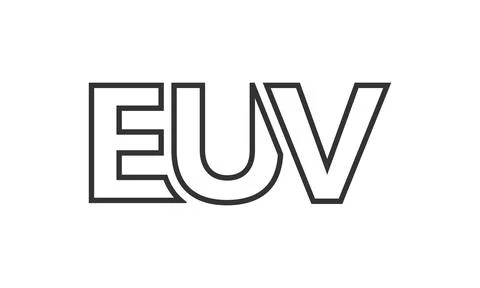 EUV logo design template with strong and modern bold text. Initial based ve.. Stock Illustration