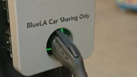 EV car charging station 스톡 동영상 333562113