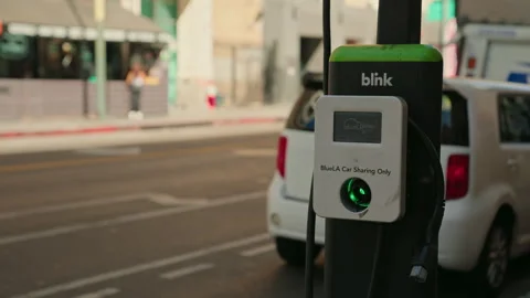 EV car charging station 스톡 동영상 333562115
