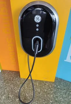 EV charger in display Stock Photos