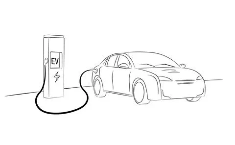 EV Charger Stock Illustration
