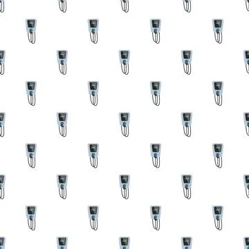 Ev charger pattern creating sustainable energy background 스톡 일러스트