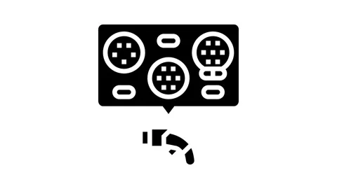 Ev charger types electric glyph icon animation Stock Footage 326152431