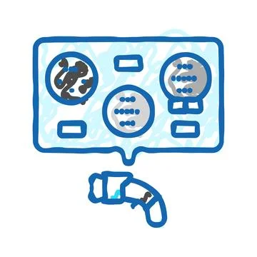 Ev charger types electric icon doodle illustration Stock Illustration