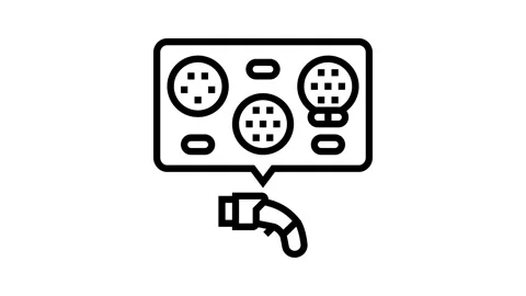 Ev charger types electric line icon animation Stock Footage 326131698