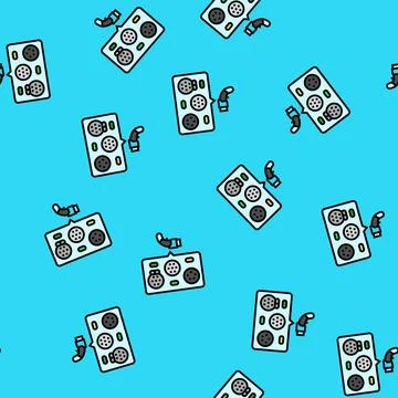 Ev charger types electric vector seamless pattern Stock Illustration