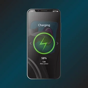 EV Charging App Stock Illustration