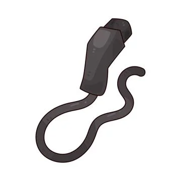 EV charging cable illustration Stock Illustration